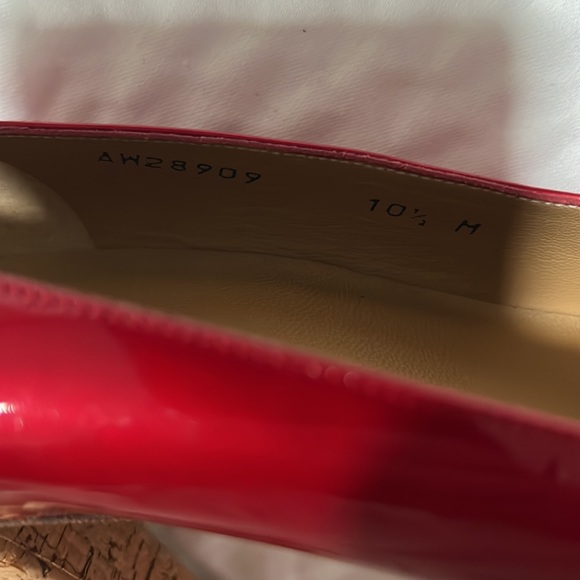 Red 👠 Stuart Weitzman platform cork heels size 10.5M - Picture 6 of 10